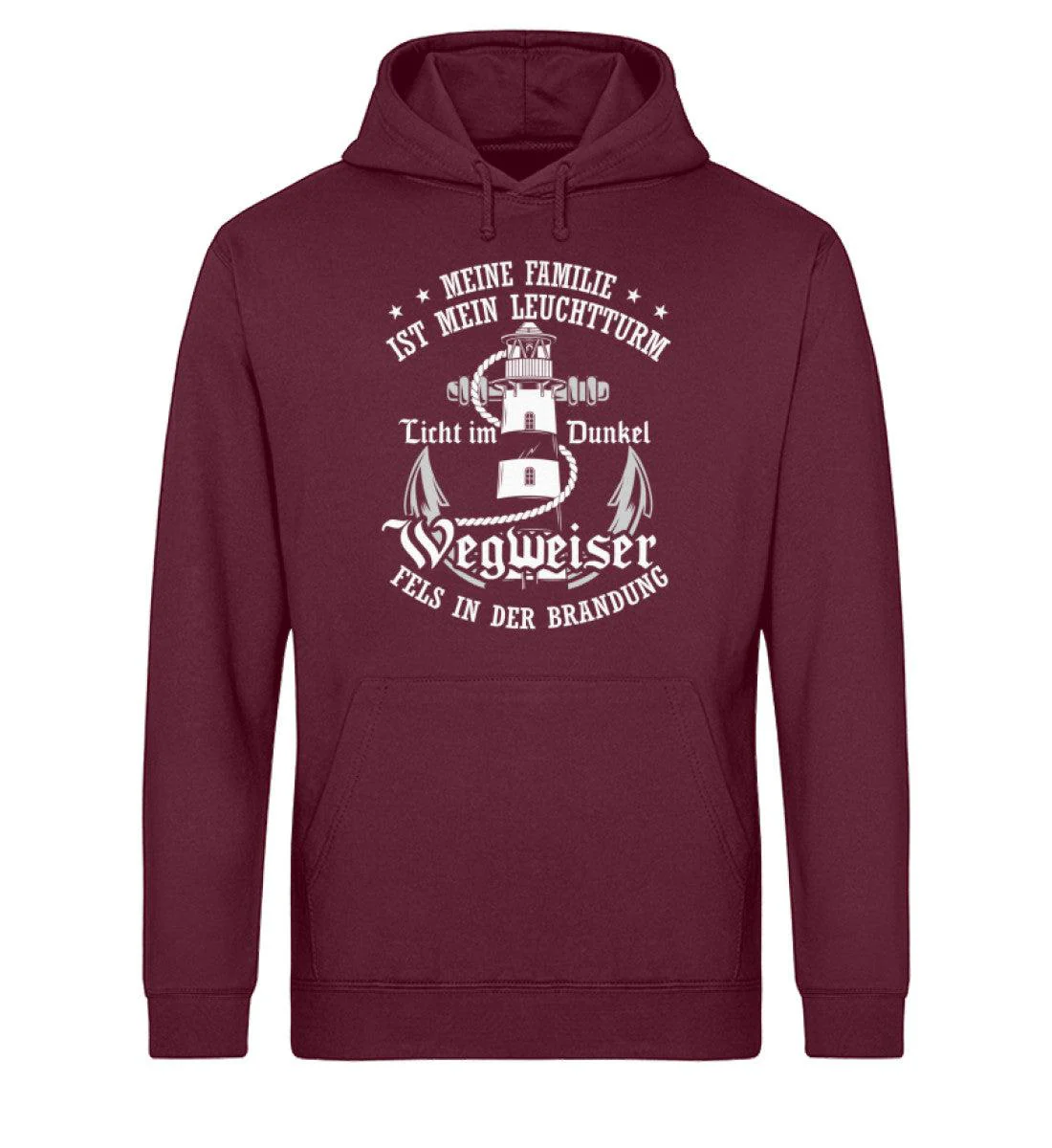 Meine Familie ist mein Leuchtturm · Unisex Bio Hoodie - Image 3