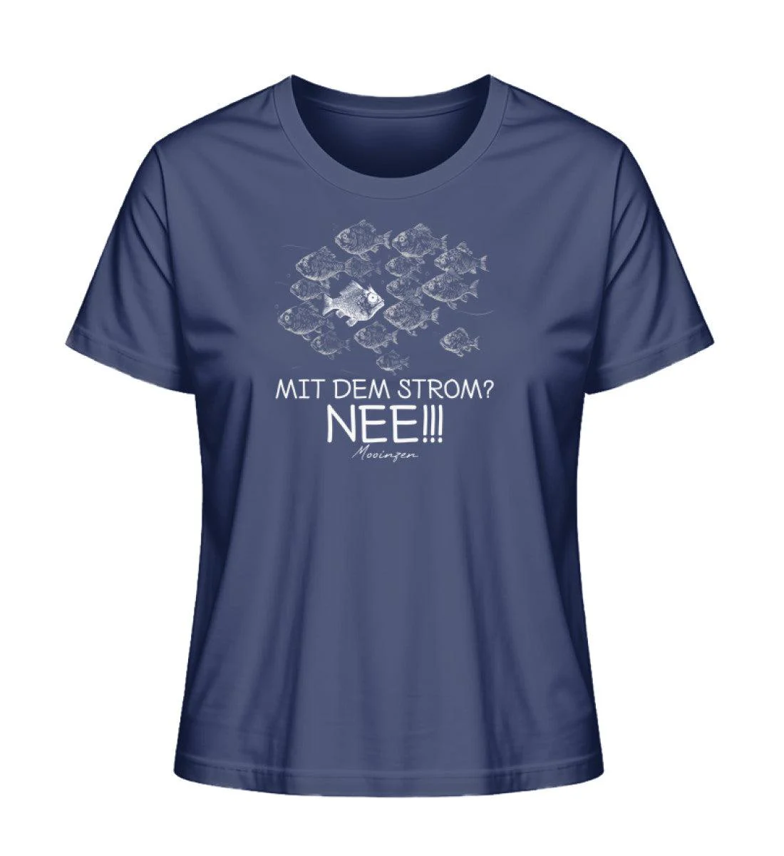 Mit dem Strom? Nee! Fisch · Damen Premium Bio T-Shirt 2.0 - Image 3