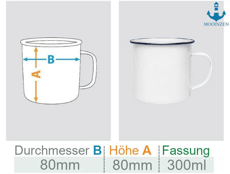 Moin Ihr Spacken Retro · Emaille Tasse - Image 3