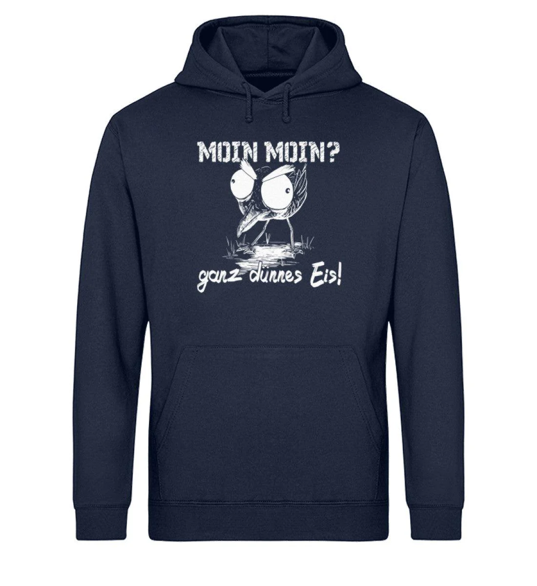 Moin Moin ganz dünnes Eis · Unisex Bio Hoodie - Image 2