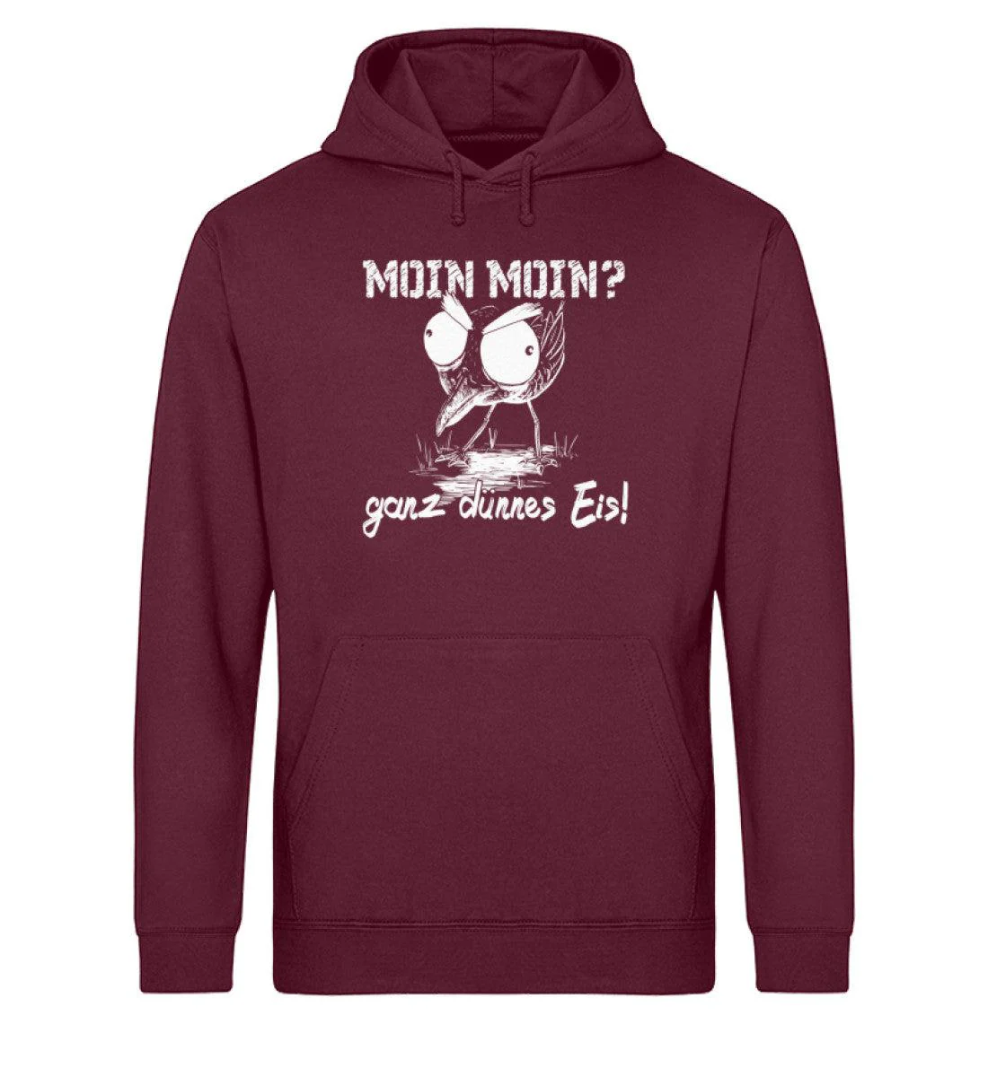 Moin Moin ganz dünnes Eis · Unisex Bio Hoodie - Image 3