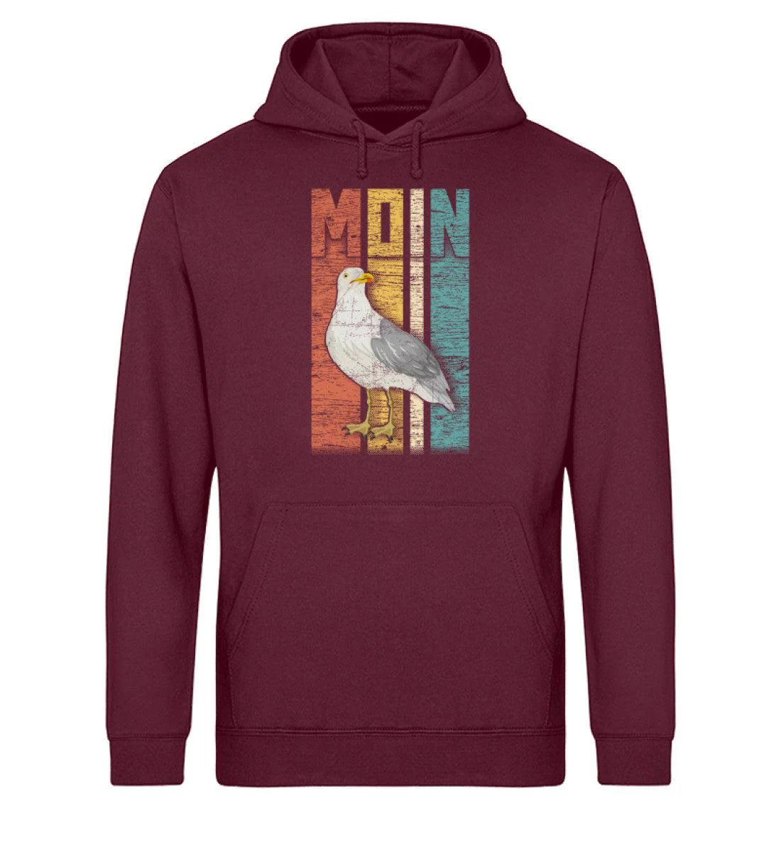 Moin Möwe Retro · Unisex Bio Hoodie - Image 2
