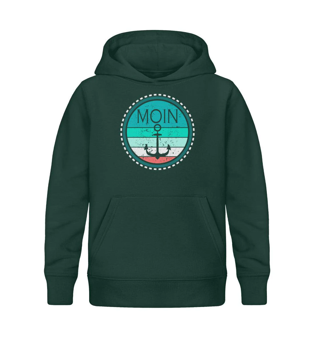 Moin Retro Grün  · Kinder Premium Bio Hoodie - Image 3