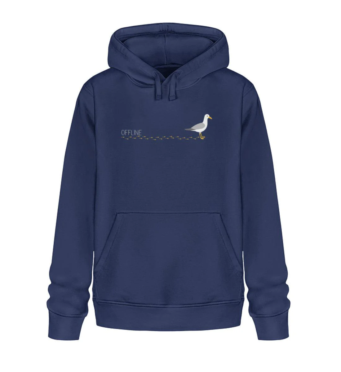 Möwe Footprints2  · Unisex Bio Hoodie - Image 2