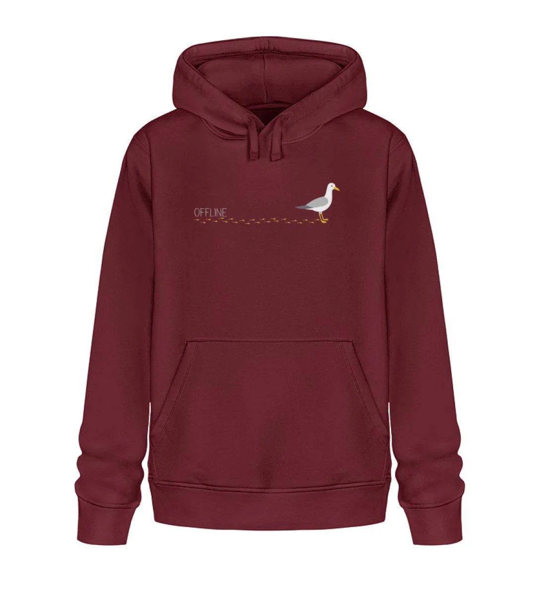 Möwe Footprints2  · Unisex Bio Hoodie - Image 3