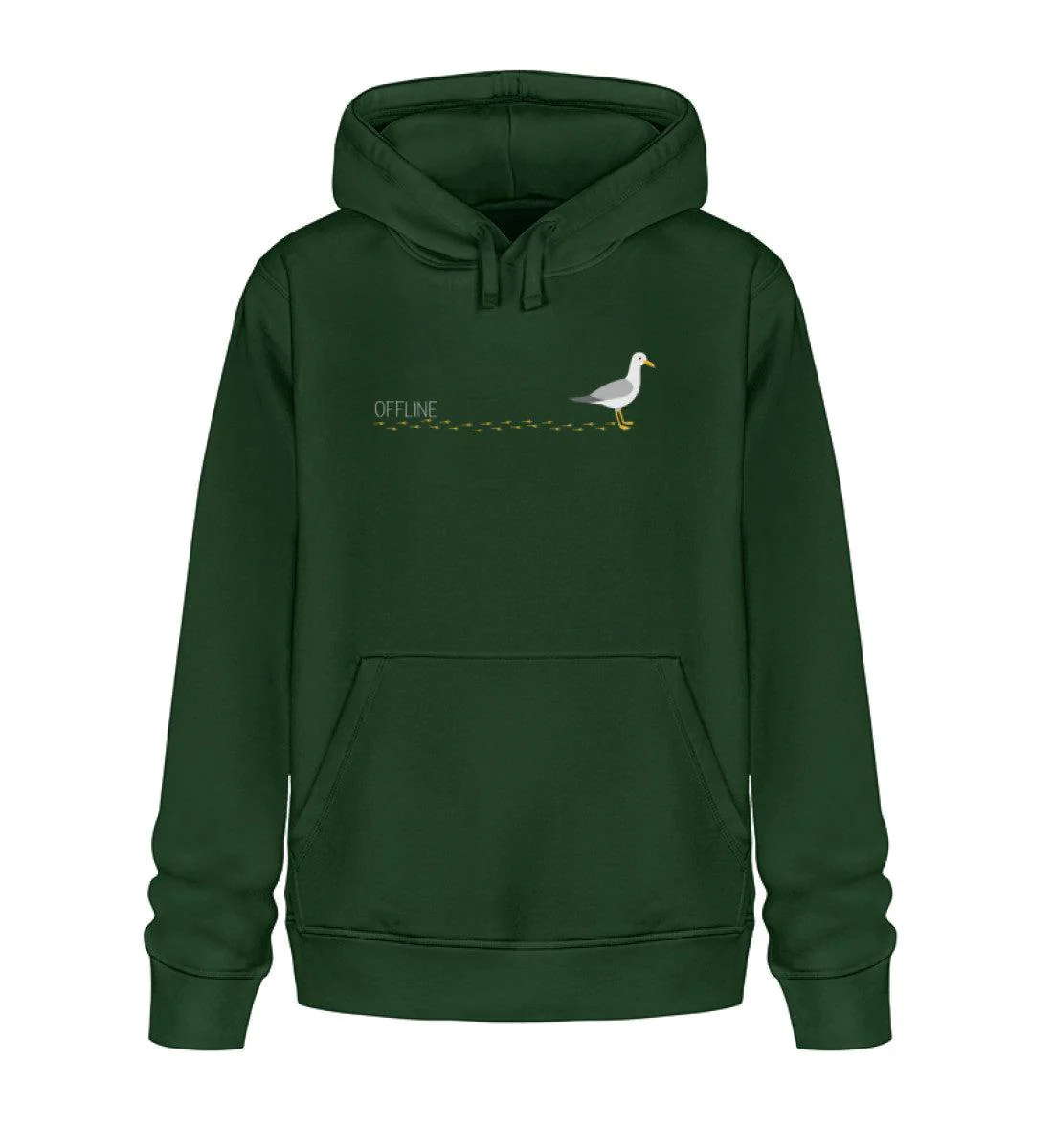 Möwe Footprints2  · Unisex Bio Hoodie - Image 4