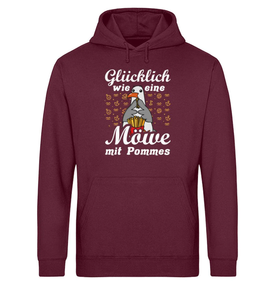 Möwe mit Pommes · Unisex Bio Hoodie - Image 2