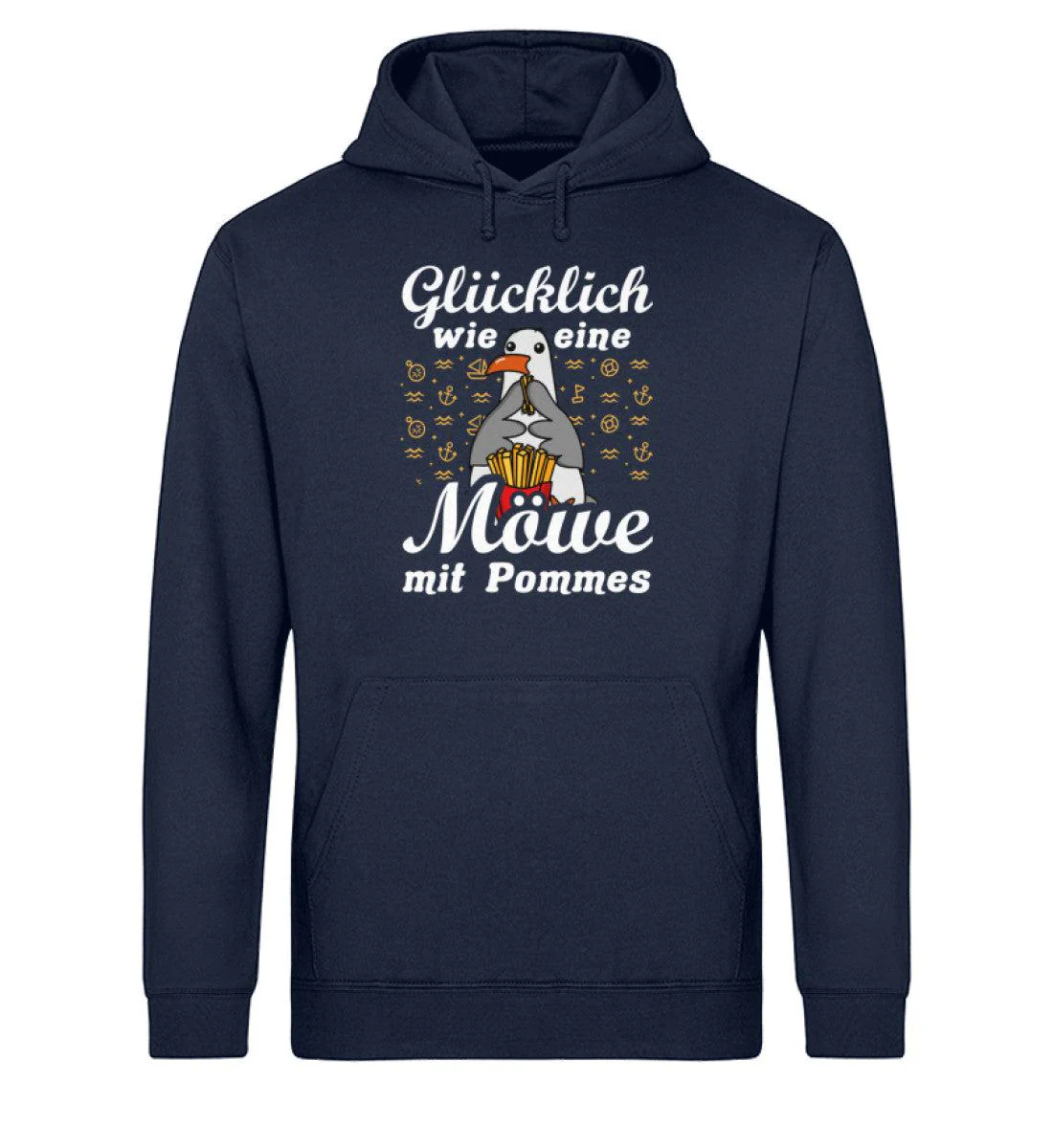 Möwe mit Pommes · Unisex Bio Hoodie - Image 3