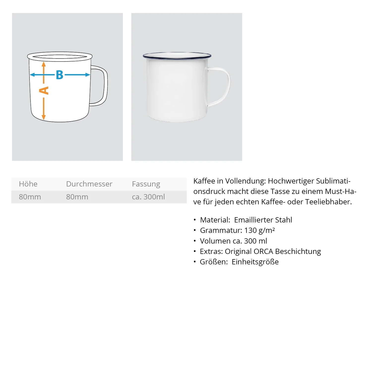Möwe Nee Blau  - Emaille Tasse - Image 3