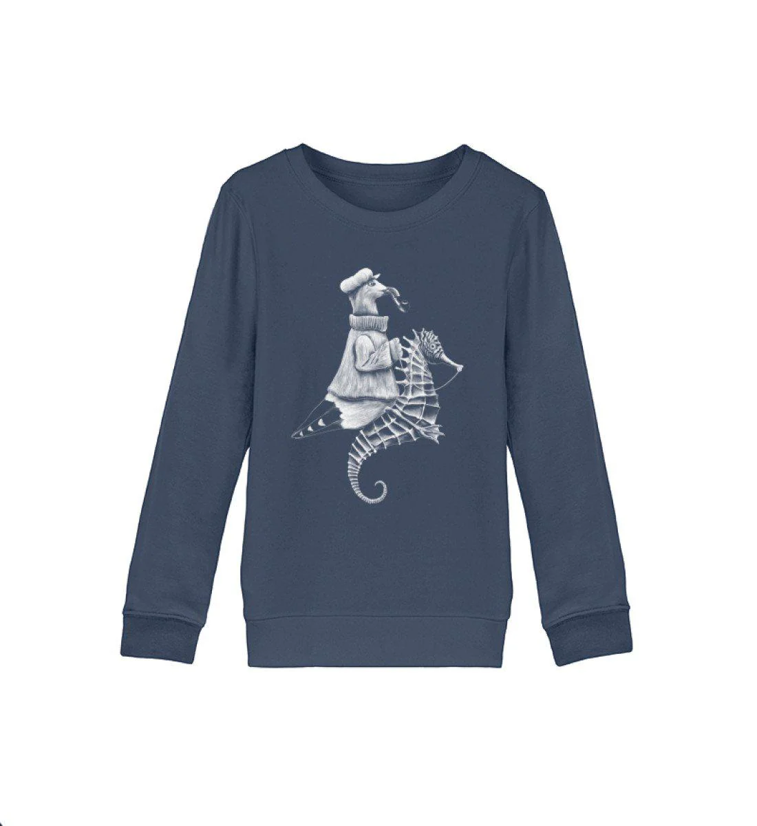 Möwe reitet Seepferdchen · Kinder Premium Bio Sweatshirt - Image 2
