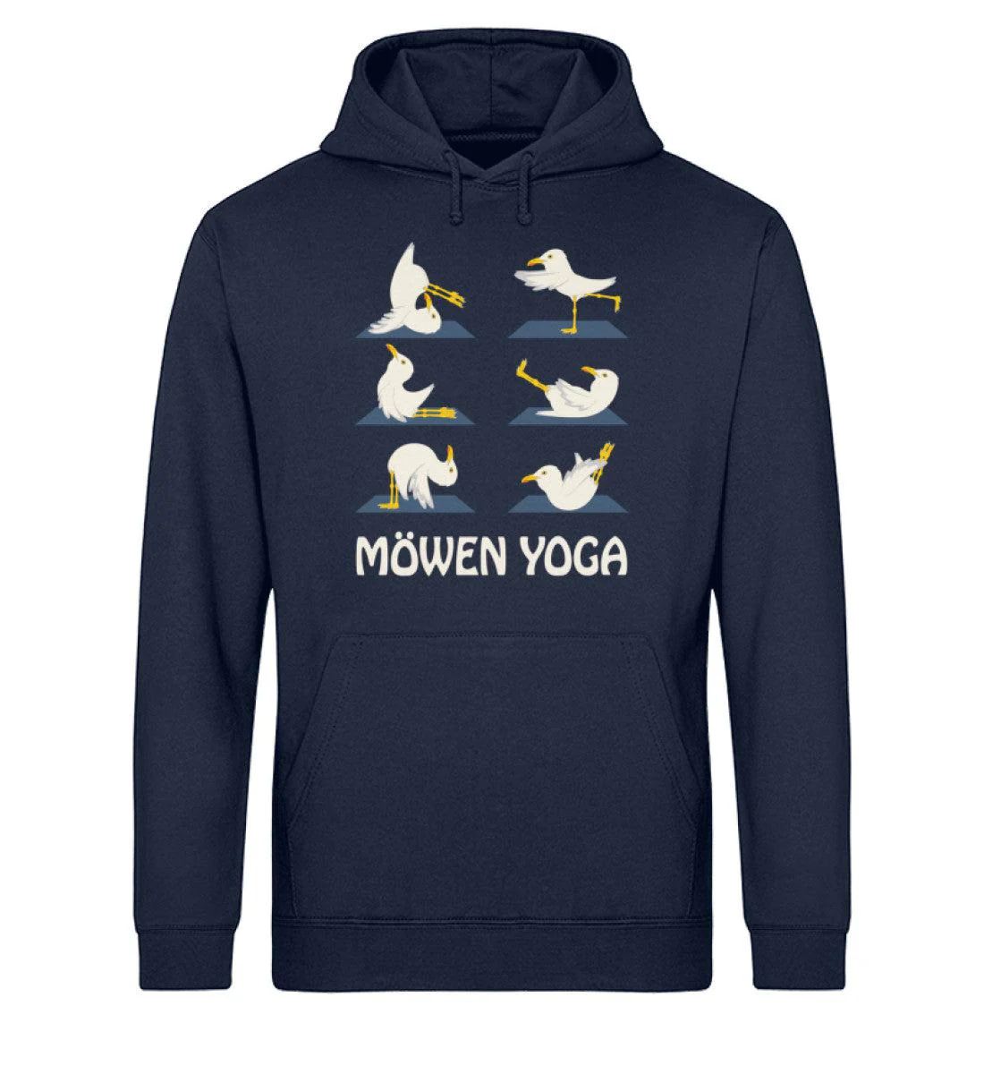 Möwen Yoga 2 · Unisex Bio Hoodie - Image 3