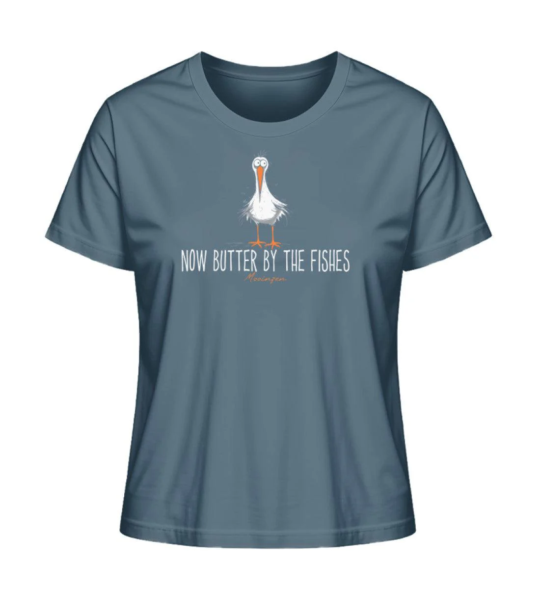 Now butter by the Fishes  · Damen Premium Bio T-Shirt 2.0 - Image 4