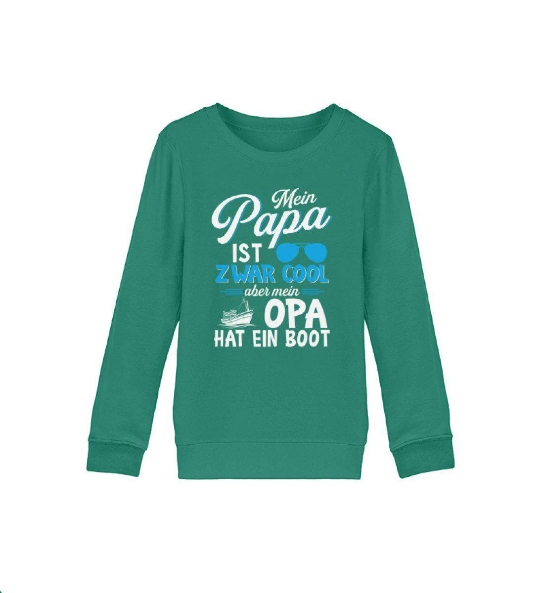 Papa cool aber Opa Boot · Kinder Premium Bio Sweatshirt - Image 3