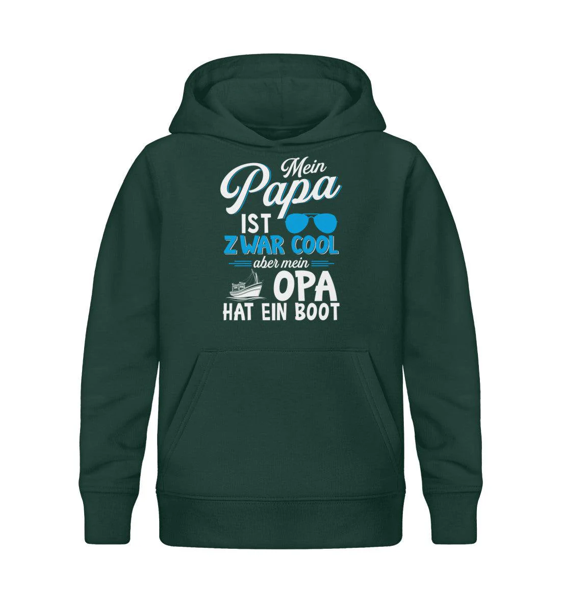 Papa Cool Opa hat Boot · Kinder Premium Bio Hoodie - Image 3