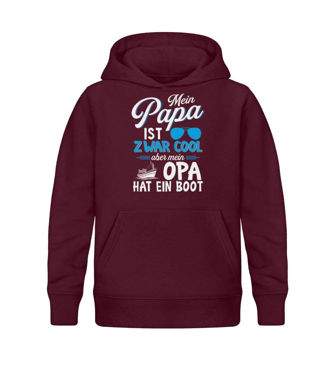 Papa Cool Opa hat Boot · Kinder Premium Bio Hoodie - Image 4