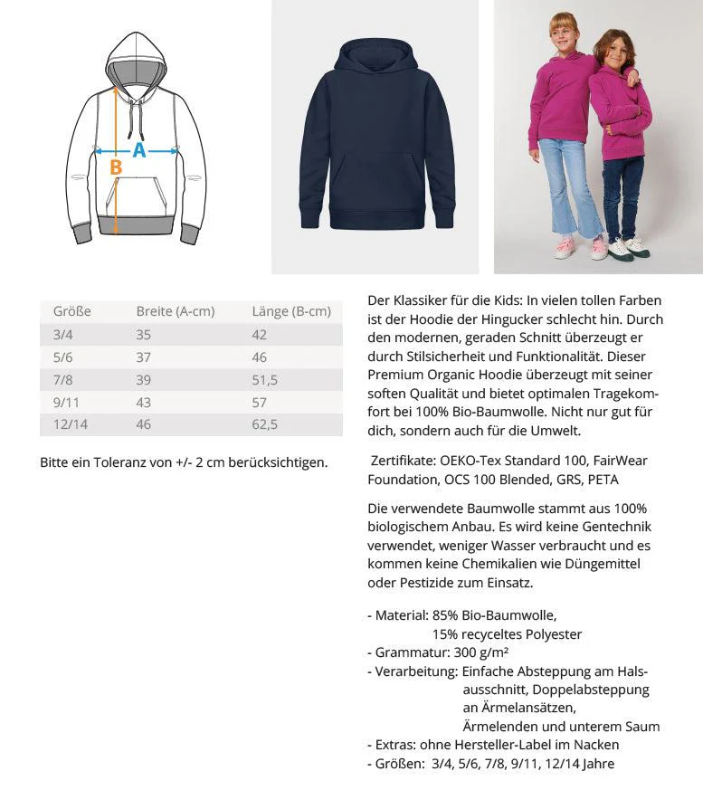 Papa Cool Opa hat Boot · Kinder Premium Bio Hoodie - Image 6