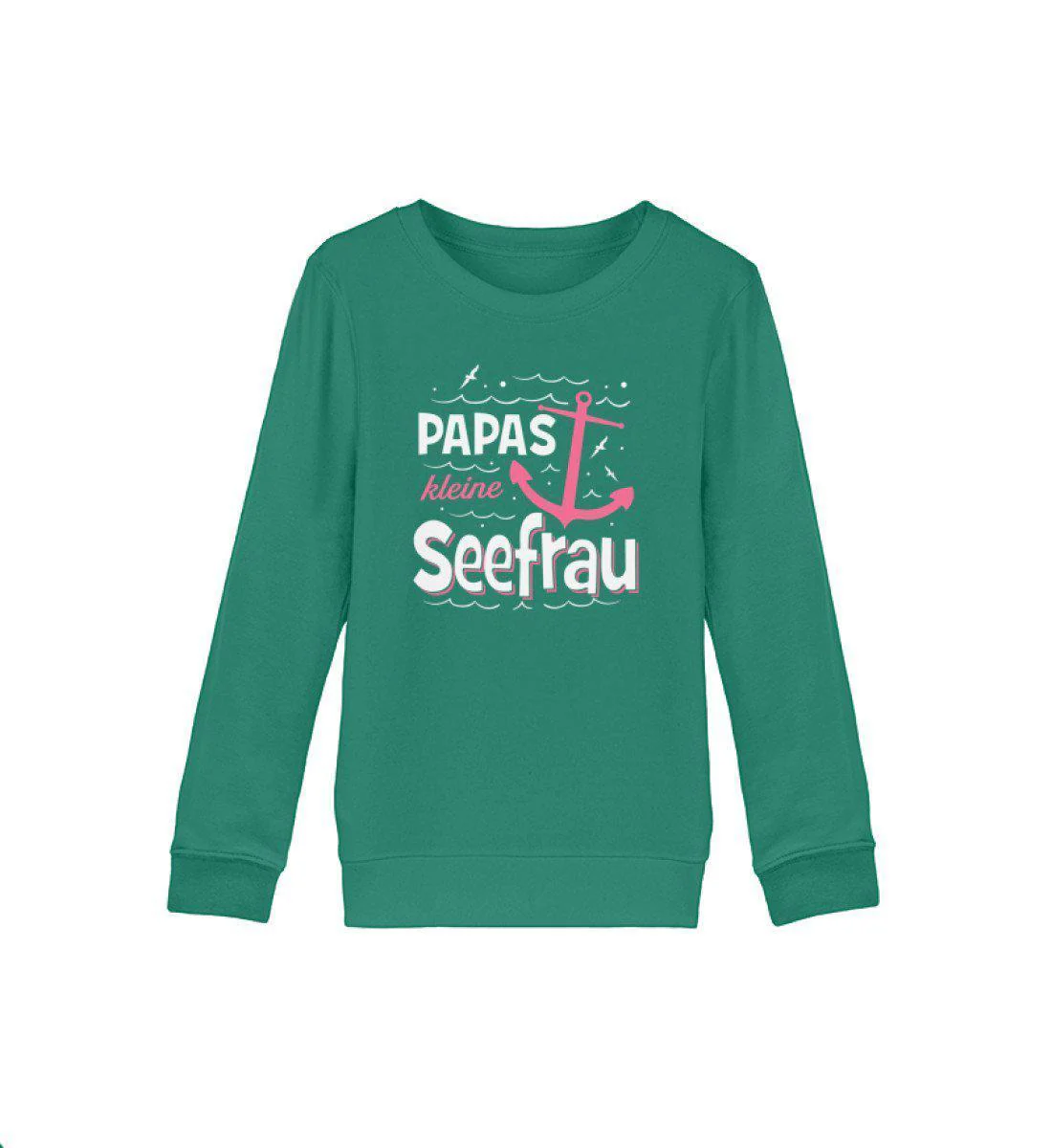 Papas kleine Seefrau · Kinder Premium Bio Sweatshirt - Image 3