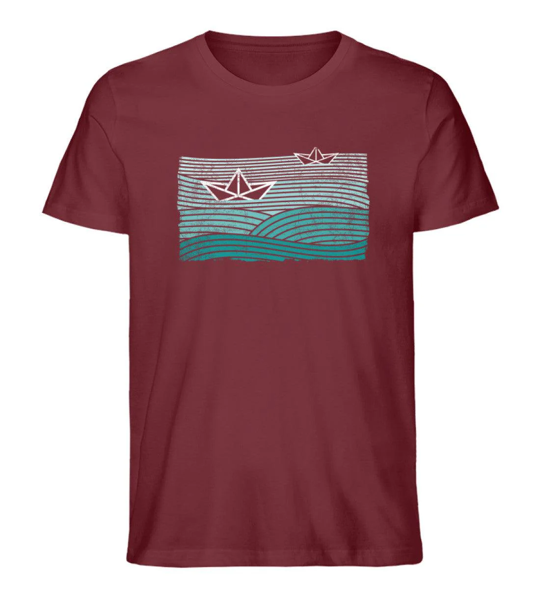 Papierboot Wellen · Herren Premium Bio T-Shirt - Image 4