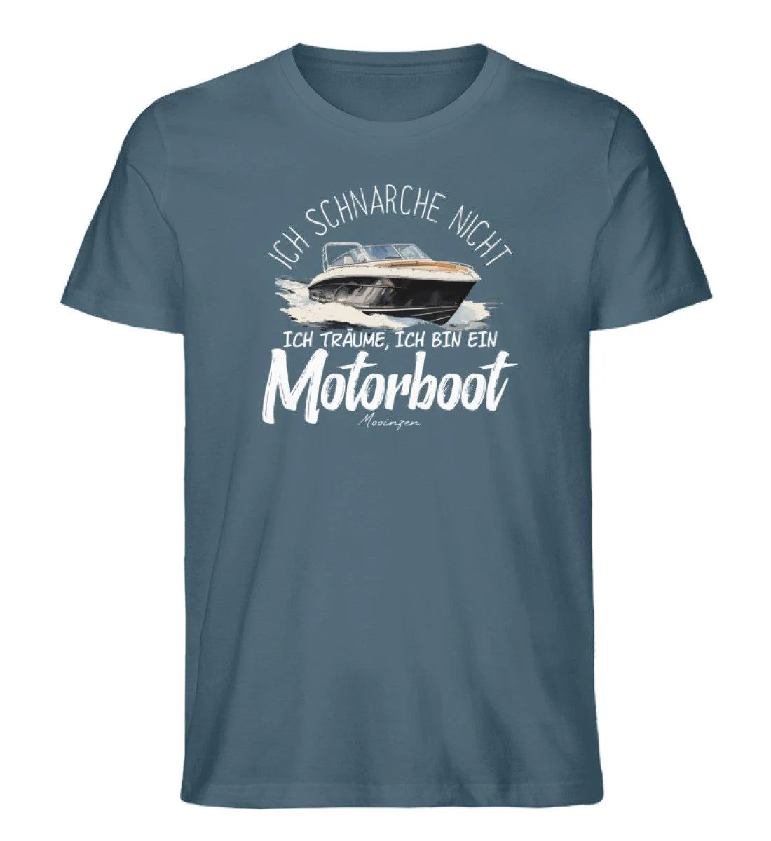 Schnarche Motorboot  · Herren Premium Bio T-Shirt - Image 4