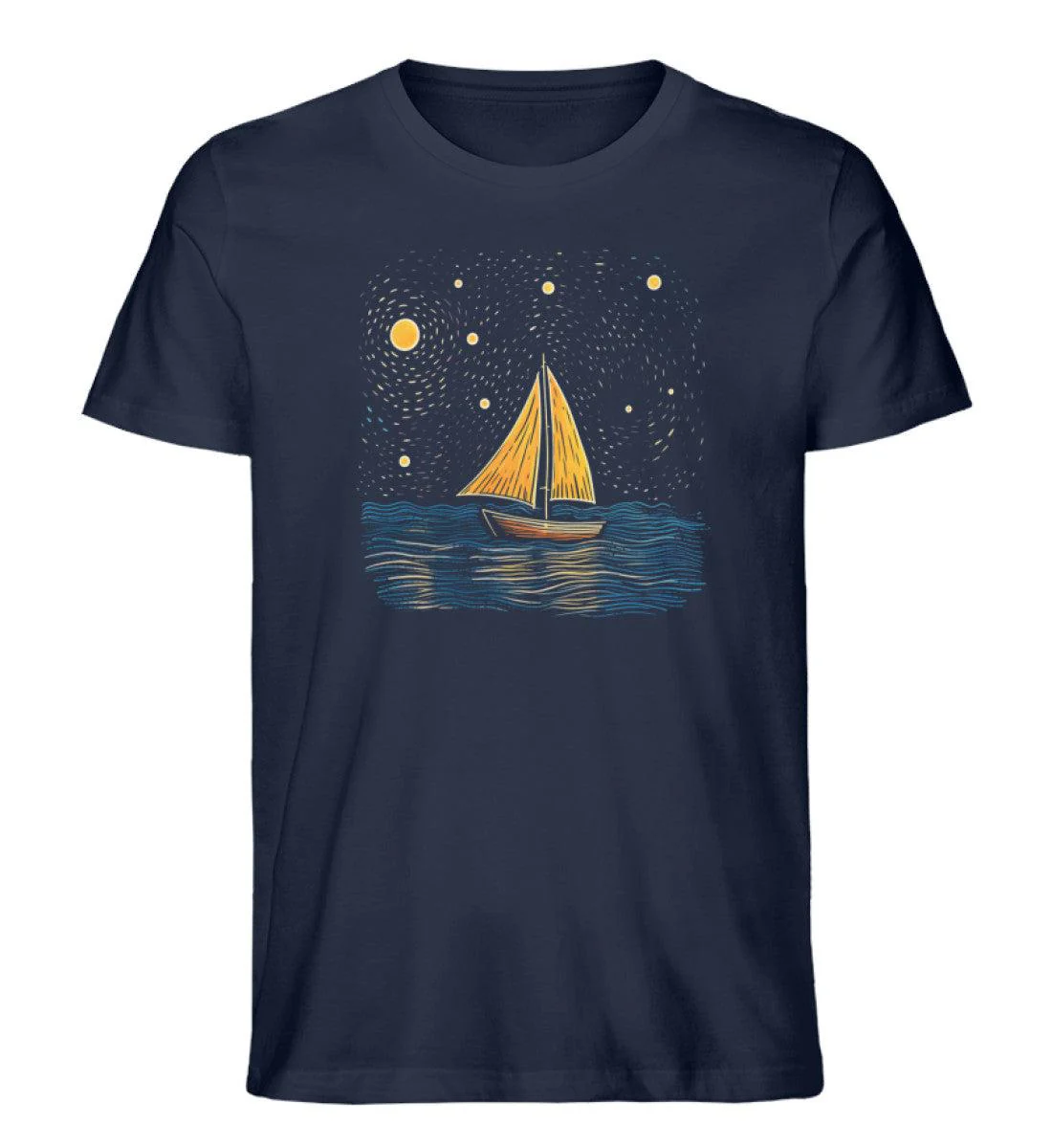 Segelboot bei Nacht · Herren Premium Bio T-Shirt - Image 2