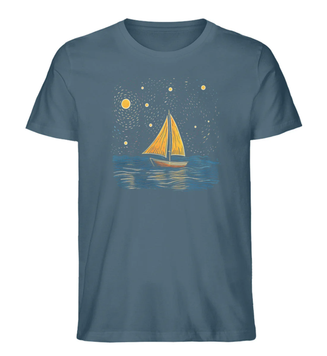 Segelboot bei Nacht · Herren Premium Bio T-Shirt - Image 3