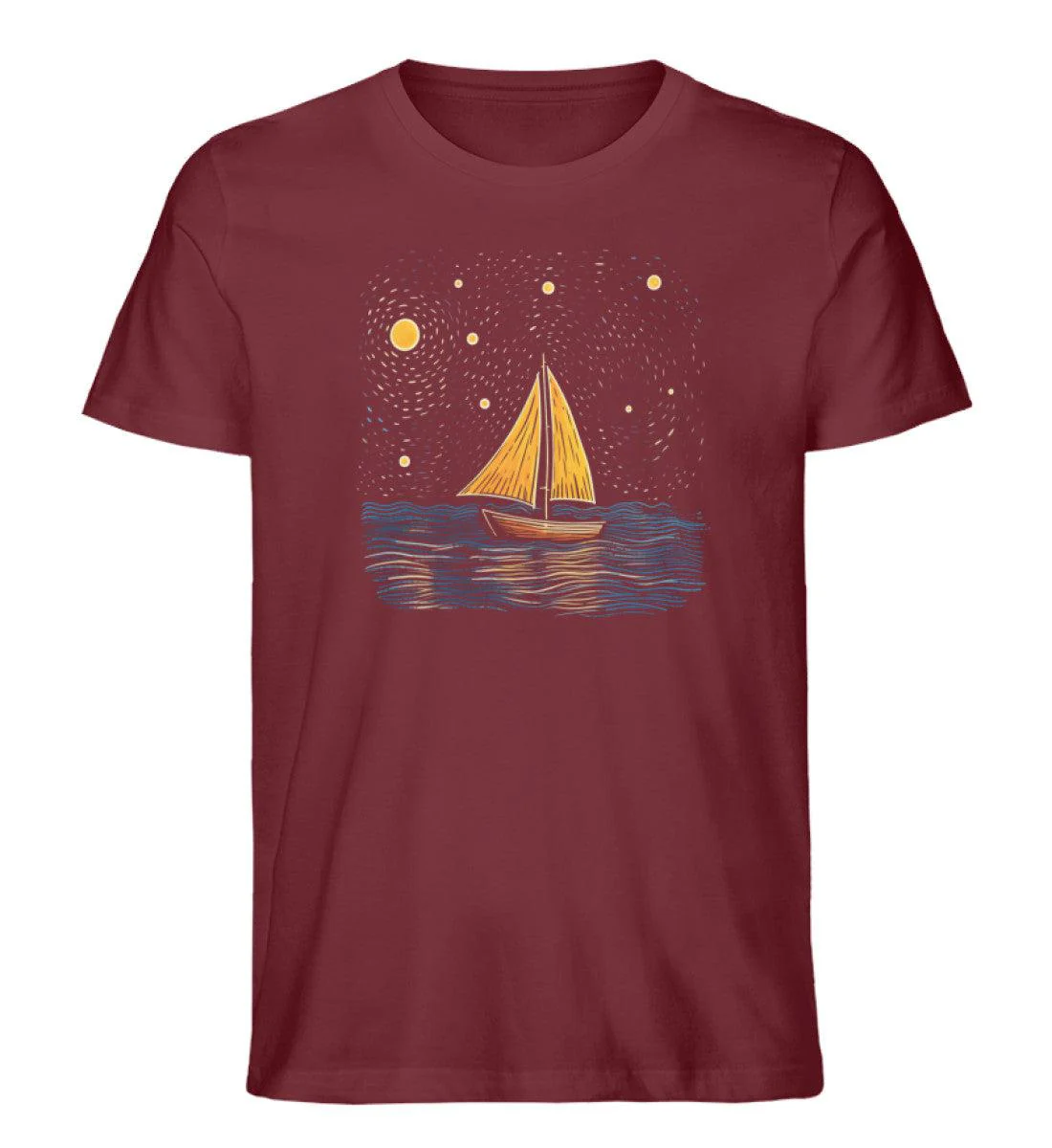 Segelboot bei Nacht · Herren Premium Bio T-Shirt - Image 4