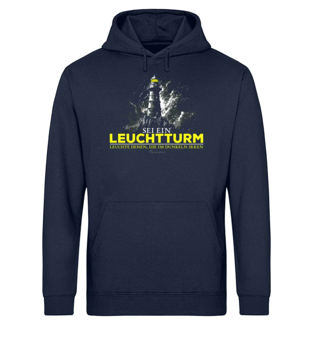 Sei ein Leuchtturm · Unisex Bio Hoodie - Image 2