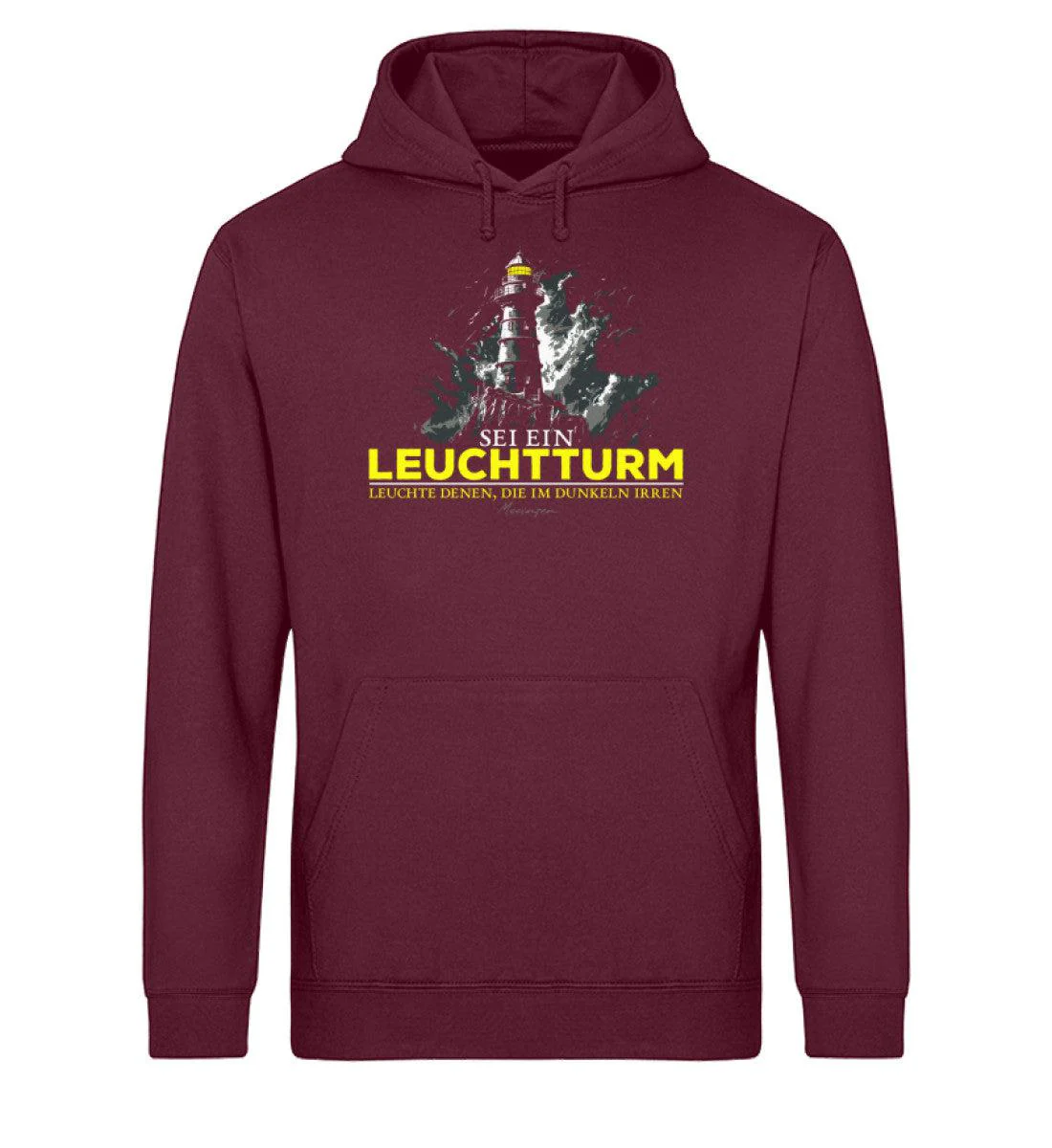 Sei ein Leuchtturm · Unisex Bio Hoodie - Image 3