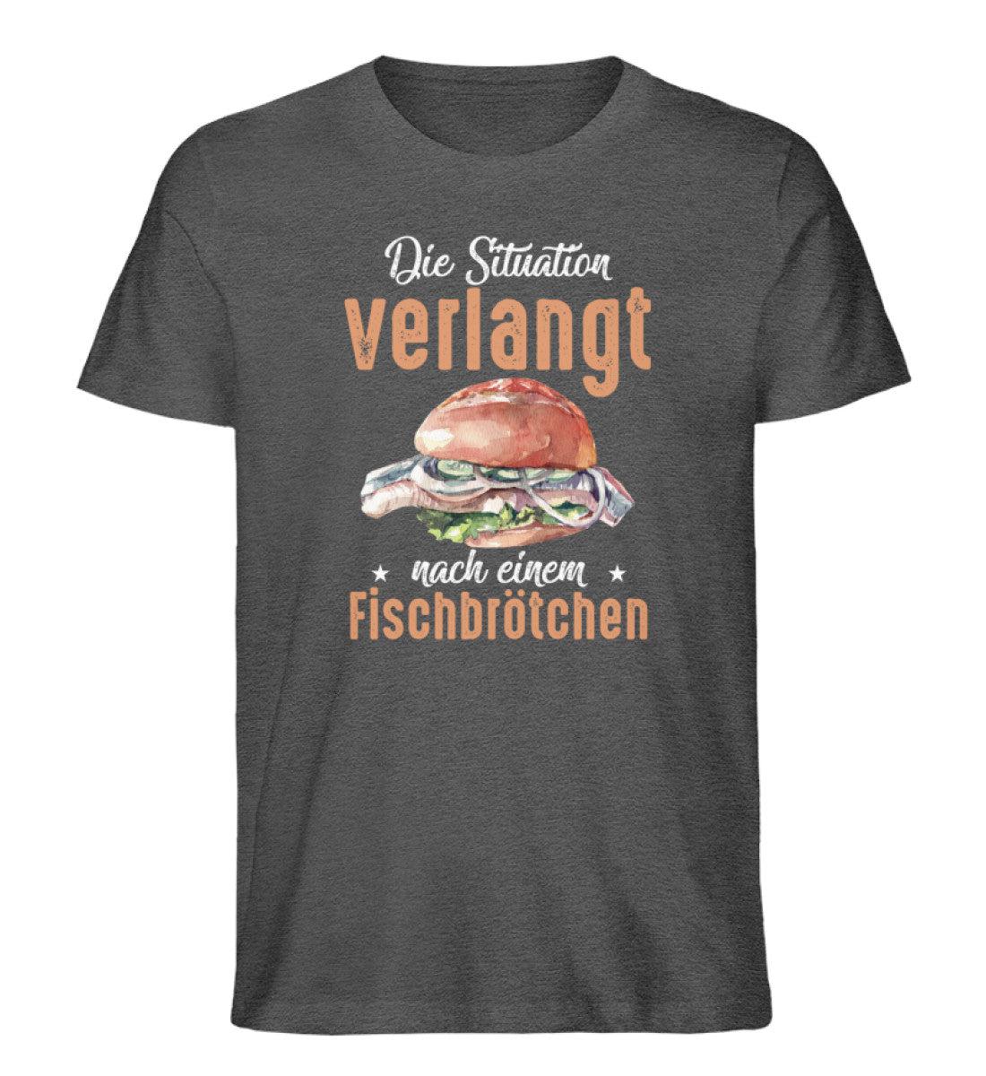 Situation verlangt Fischbrötchen · Herren Premium Bio T-Shirt - Image 3