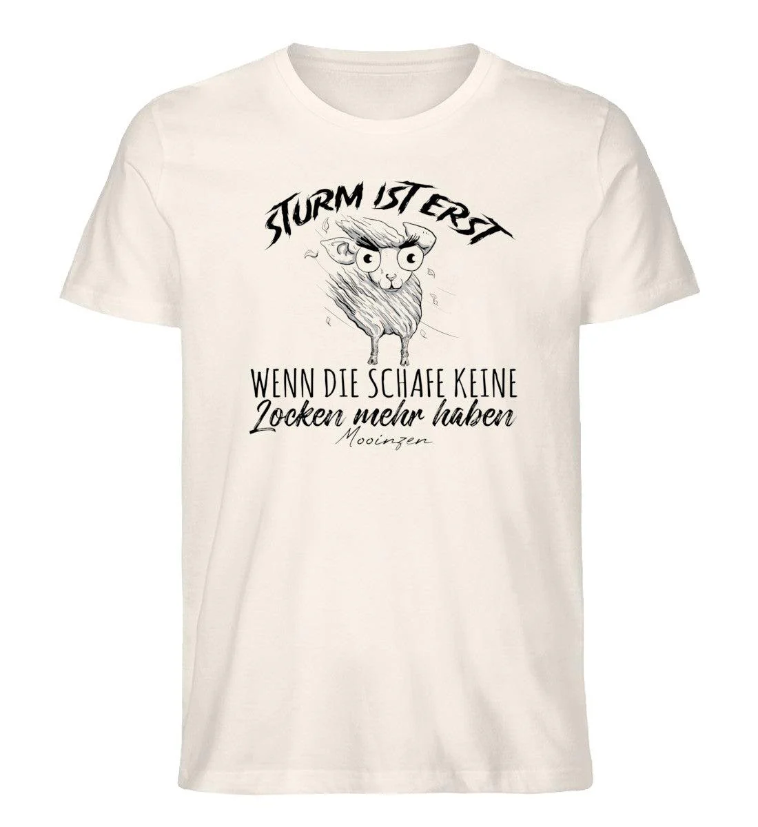 Sturm ist erst wenn die Schafe keine Locken mehr haben · Herren Premium Bio T-Shirt - Image 2