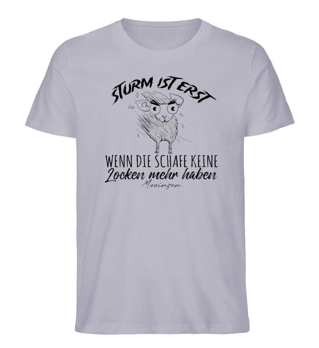 Sturm ist erst wenn die Schafe keine Locken mehr haben · Herren Premium Bio T-Shirt - Image 4