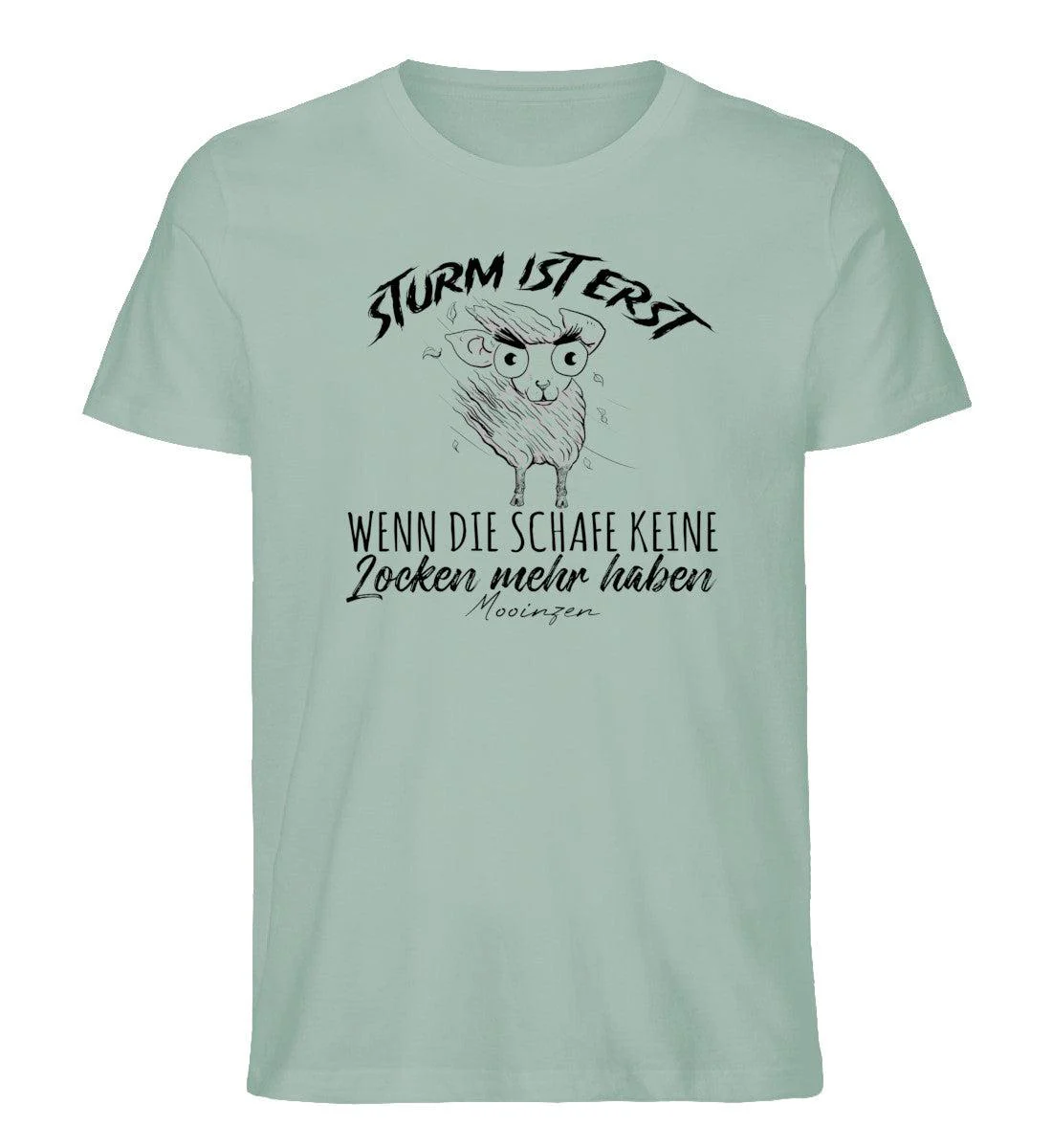 Sturm ist erst wenn die Schafe keine Locken mehr haben · Herren Premium Bio T-Shirt - Image 5