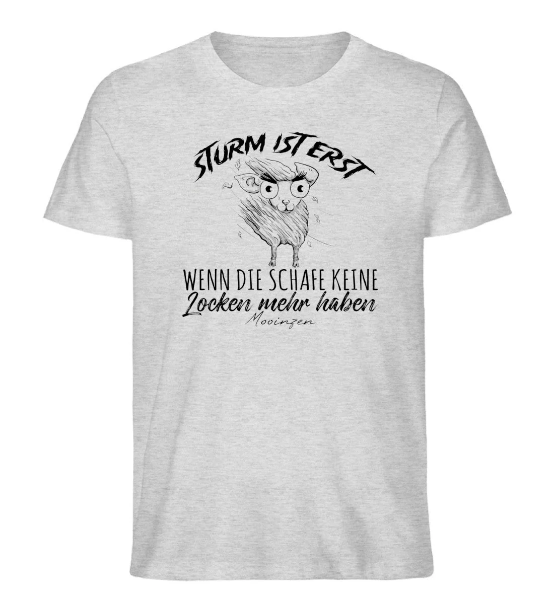 Sturm ist erst wenn die Schafe keine Locken mehr haben · Herren Premium Bio T-Shirt - Image 6