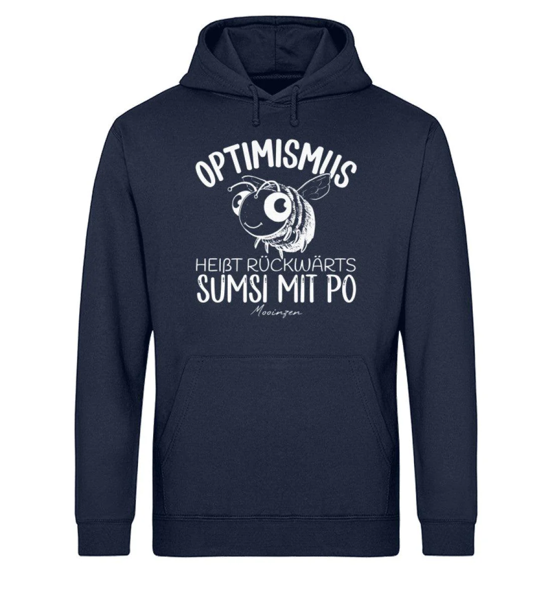 Optimismus rückwärts Sumsi mit Po · Unisex Bio Hoodie - Image 2