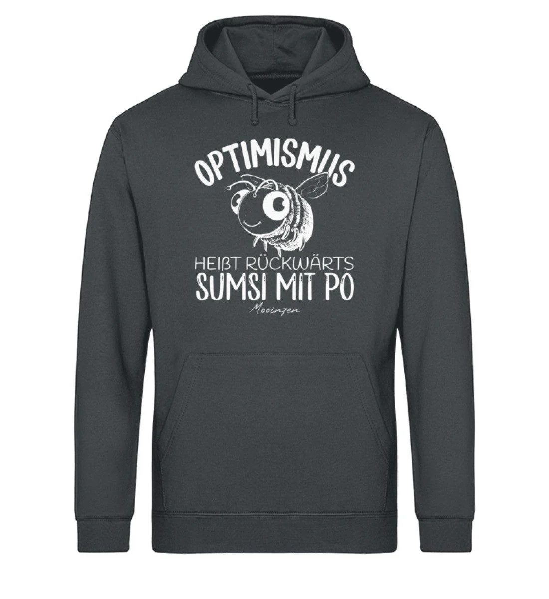 Optimismus rückwärts Sumsi mit Po · Unisex Bio Hoodie - Image 4
