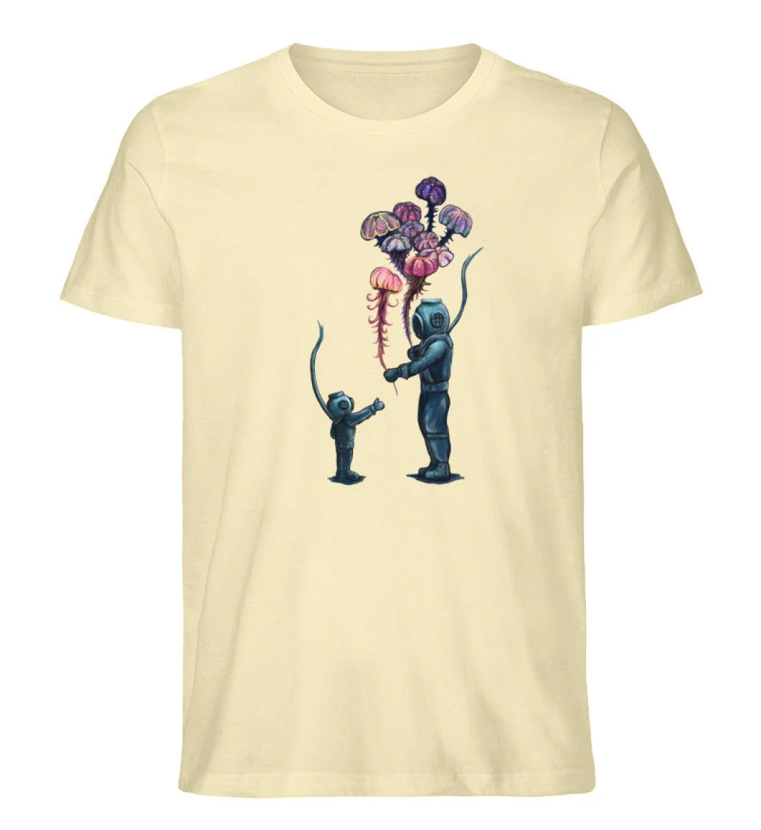 Taucher Quallen Luftballons · Herren Premium Bio T-Shirt - Image 5