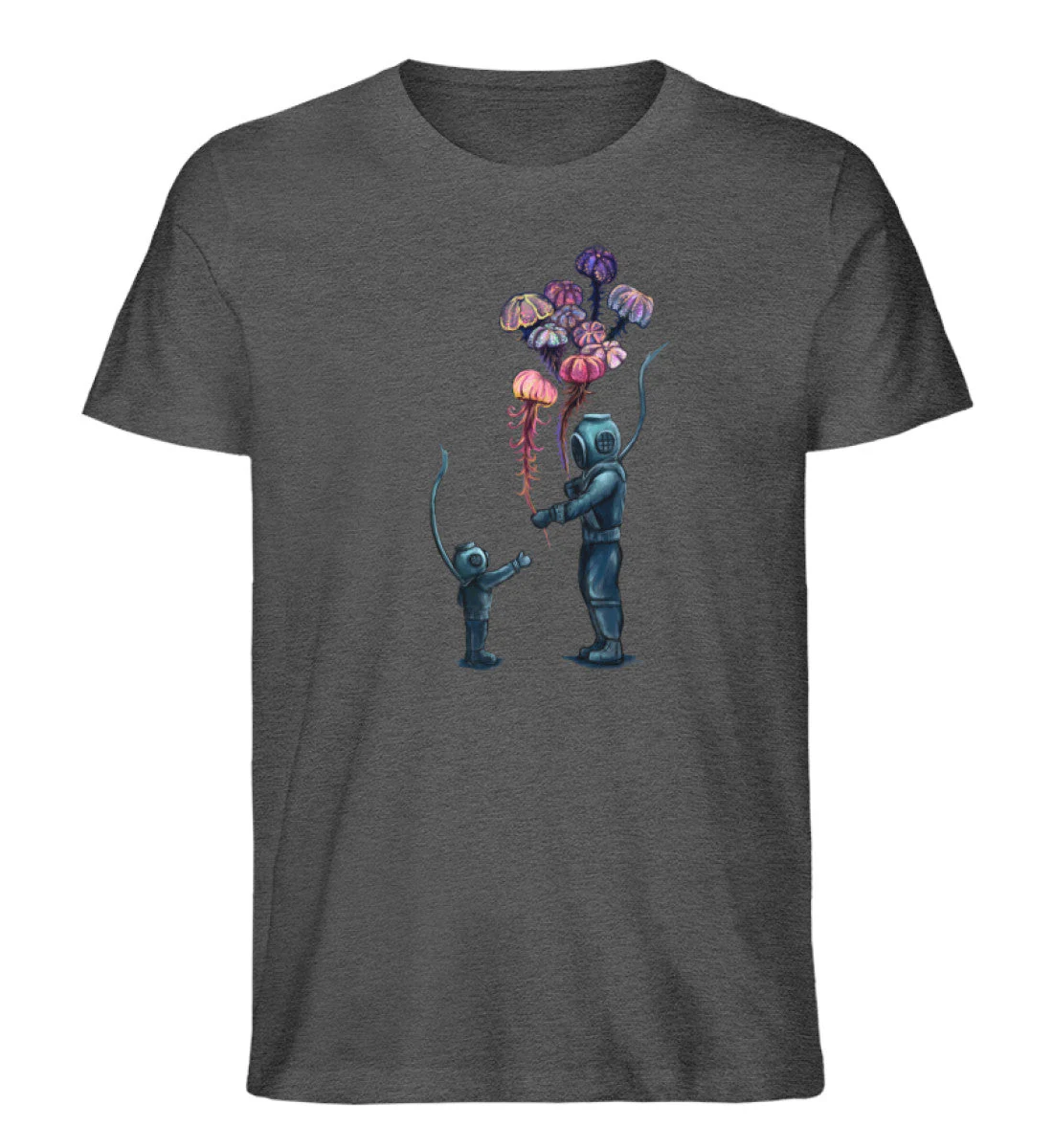 Taucher Quallen Luftballons · Herren Premium Bio T-Shirt - Image 7