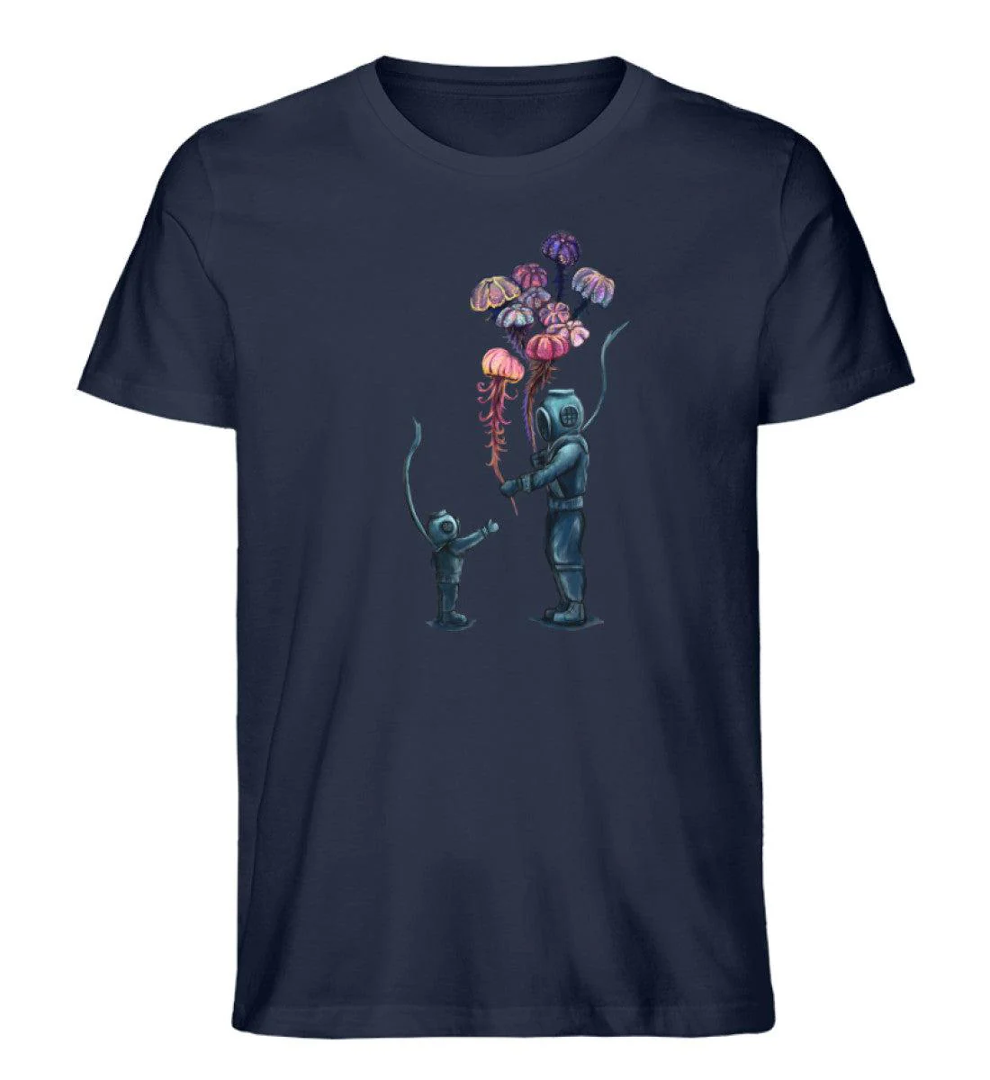 Taucher Quallen Luftballons · Herren Premium Bio T-Shirt - Image 8