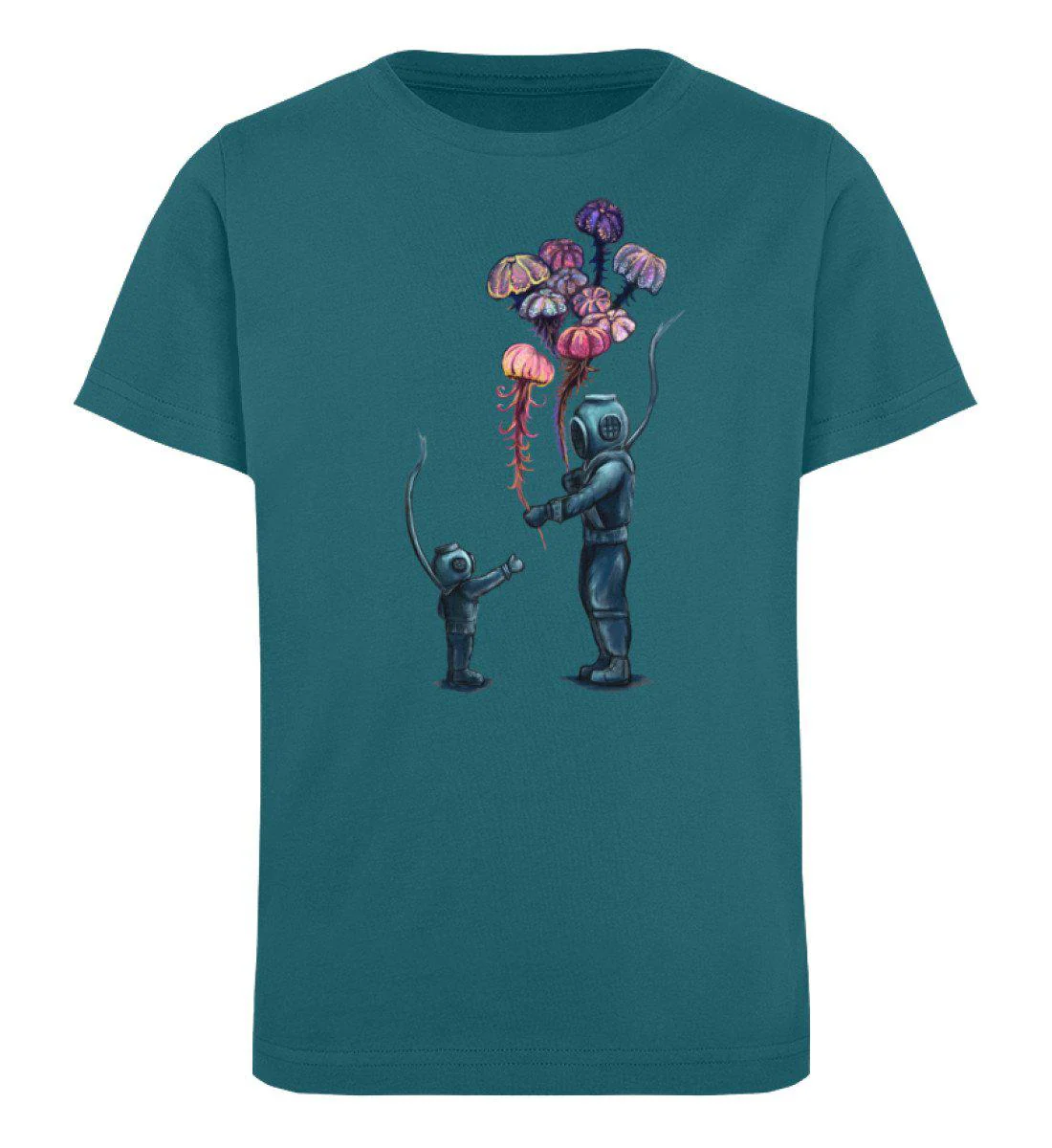 Taucher Quallen Luftballons · Kinder Premium Bio T-Shirt - Image 2