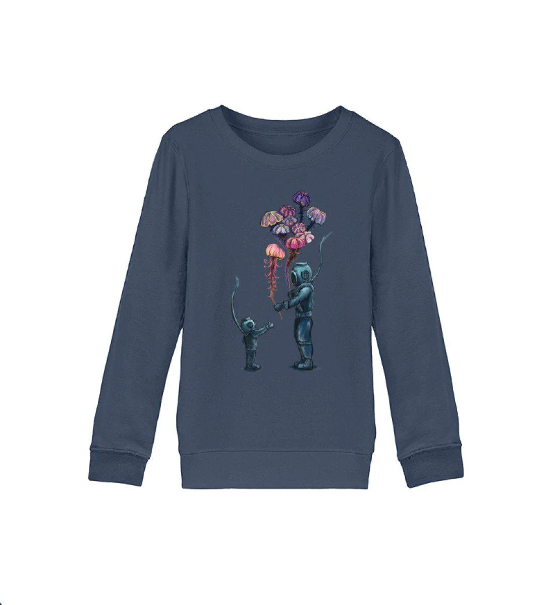 Taucher Quallen Luftballons · Kinder Premium Bio Sweatshirt - Image 2