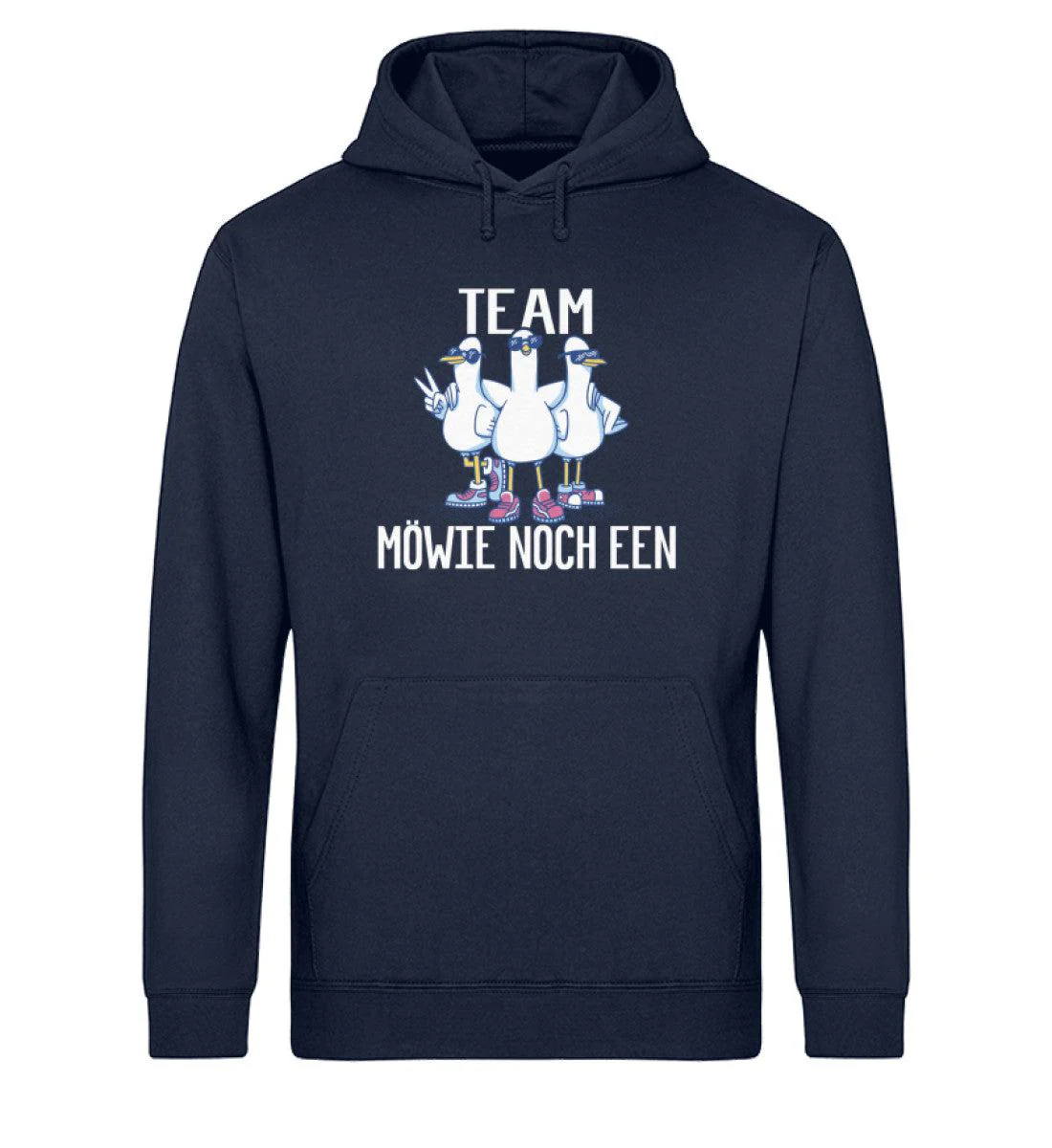 Team Möwie noch een · Unisex Bio Hoodie - Image 2
