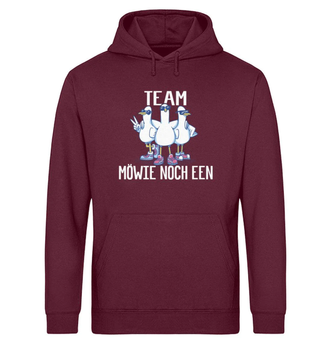 Team Möwie noch een · Unisex Bio Hoodie - Image 3