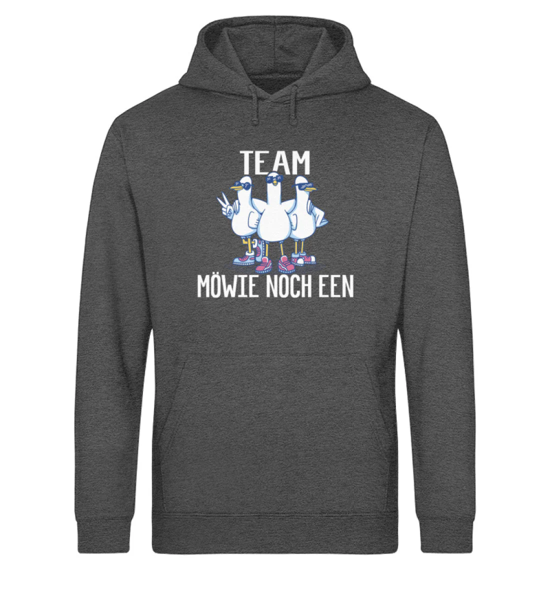 Team Möwie noch een · Unisex Bio Hoodie - Image 4