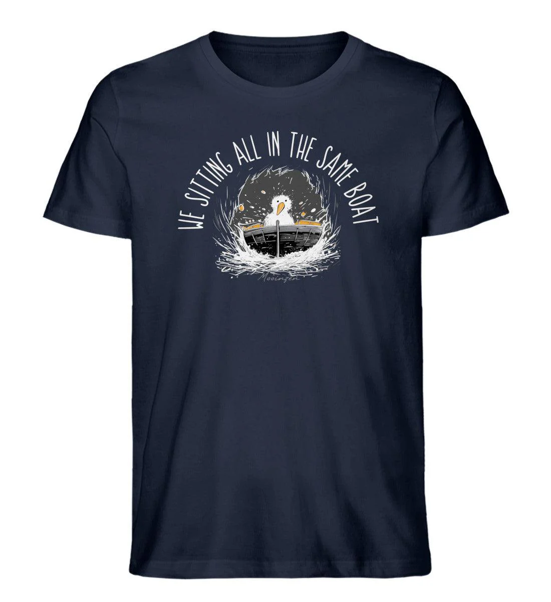 We sitting all in the same boat · Herren Premium Bio T-Shirt - Image 2