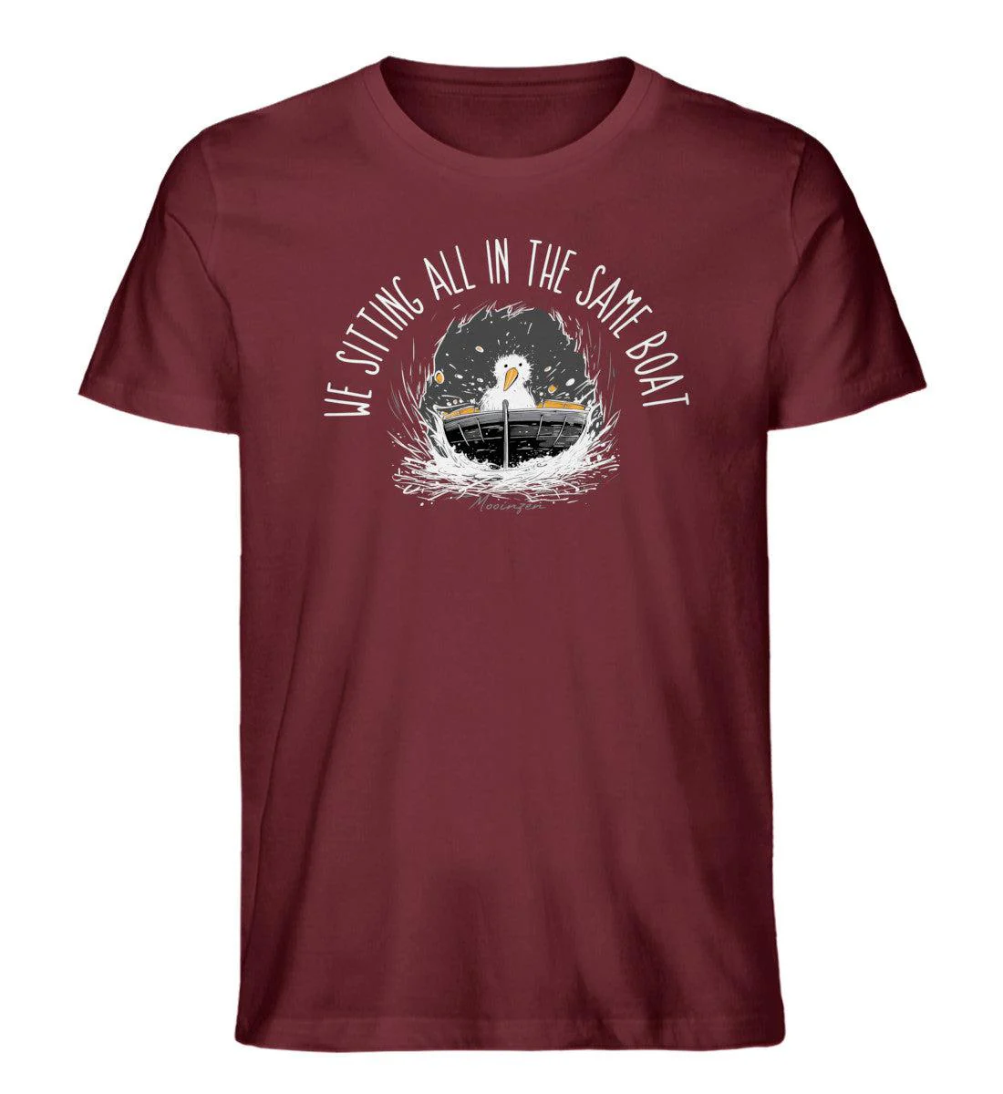 We sitting all in the same boat · Herren Premium Bio T-Shirt - Image 4