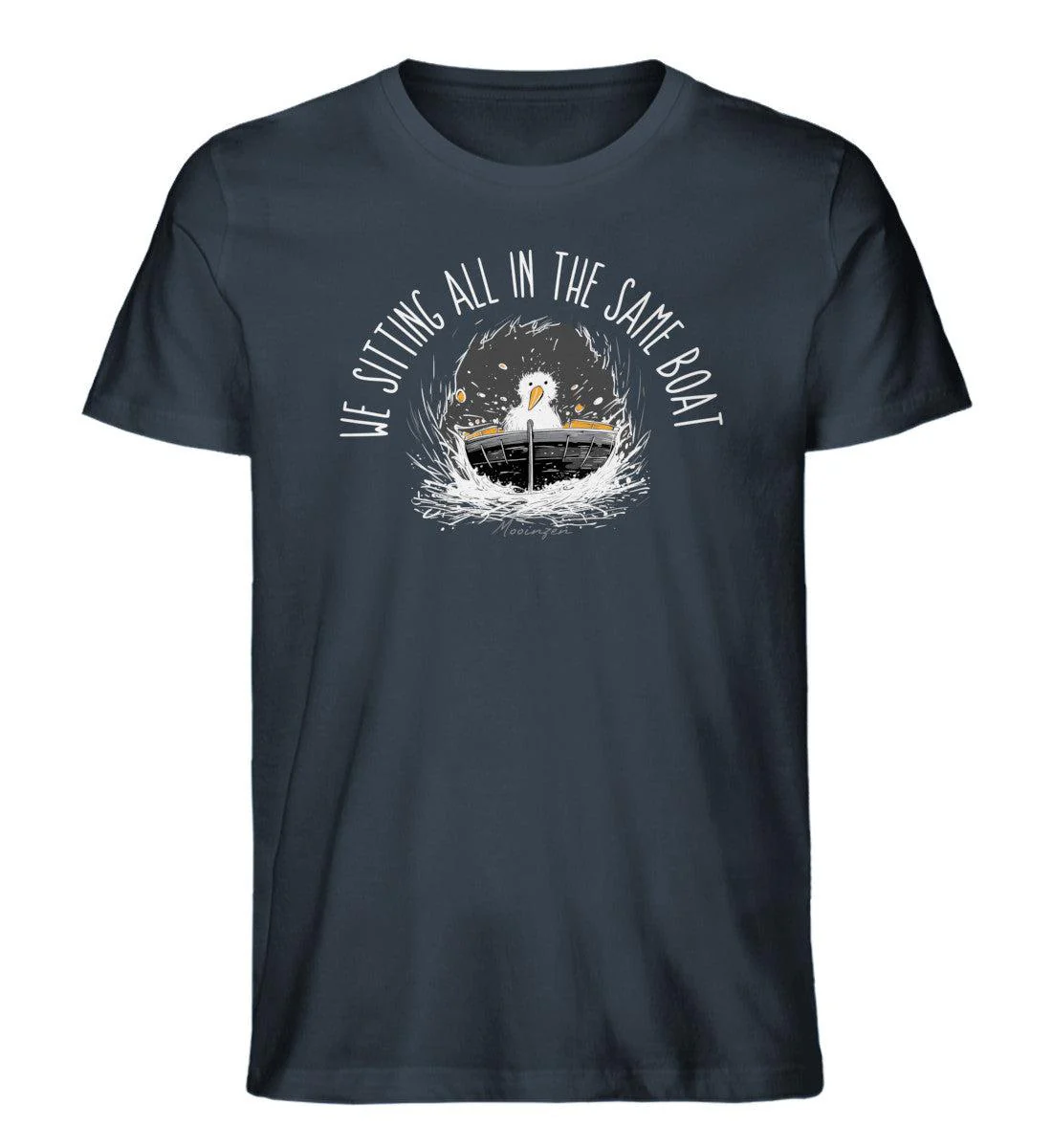 We sitting all in the same boat · Herren Premium Bio T-Shirt - Image 5