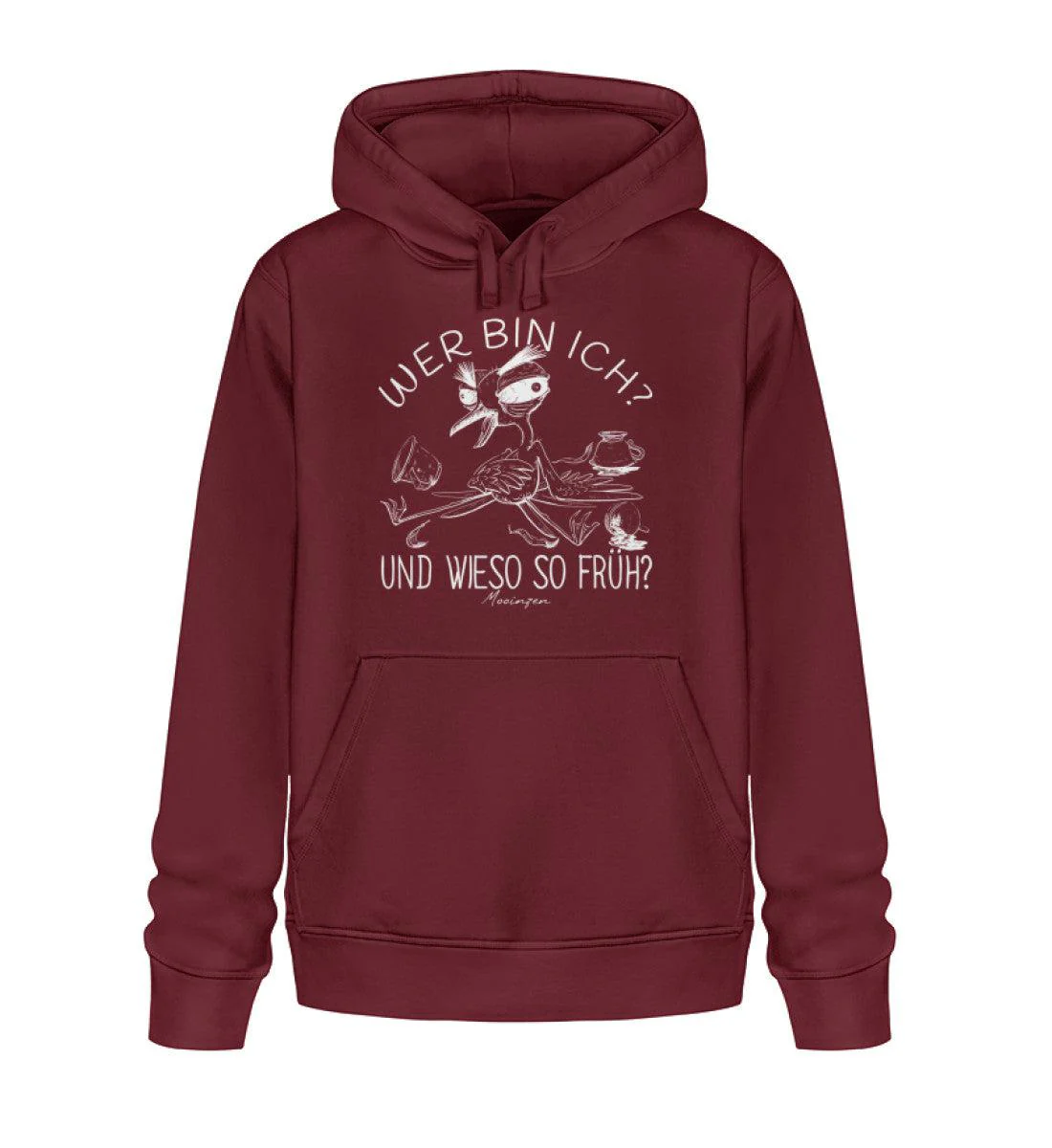 Wer bin ich und wieso so früh   · Unisex Bio Hoodie - Image 4